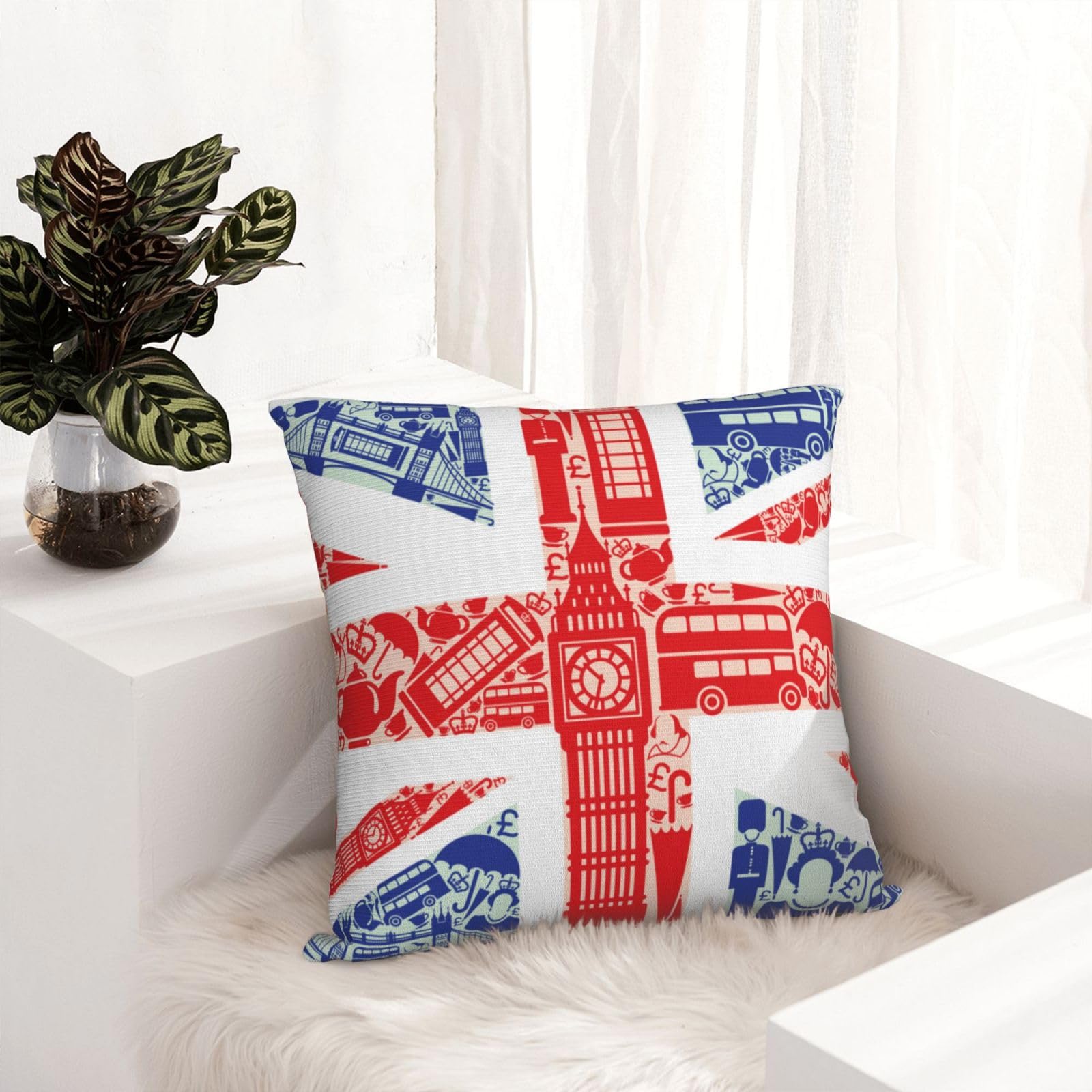 Amazon.co.jp: イギリス ユニオン ジャック 国旗柄 クッションカバー