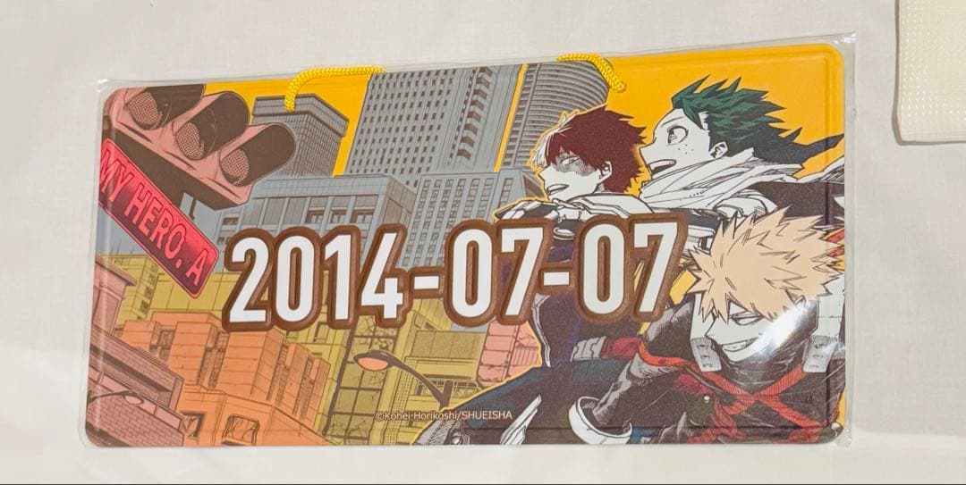 僕のヒーローアカデミア　アニバーサリーメタルプレート　JUMP SHOP 僕のヒーローアカデミア ヒロアカフェア アニバーサリーメタルプレート